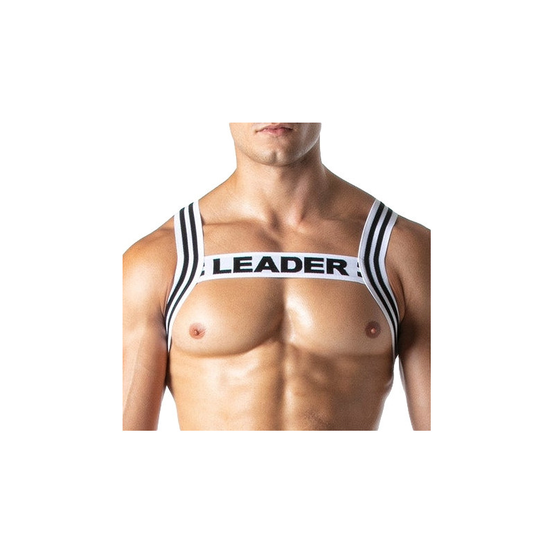 LEADER Harnais élastique LOADED Blanc-Noir